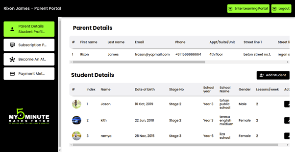 E Learning App for Parents Access