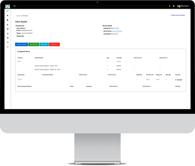 Custom SaaS CRM & ERP for the Apparel Industry