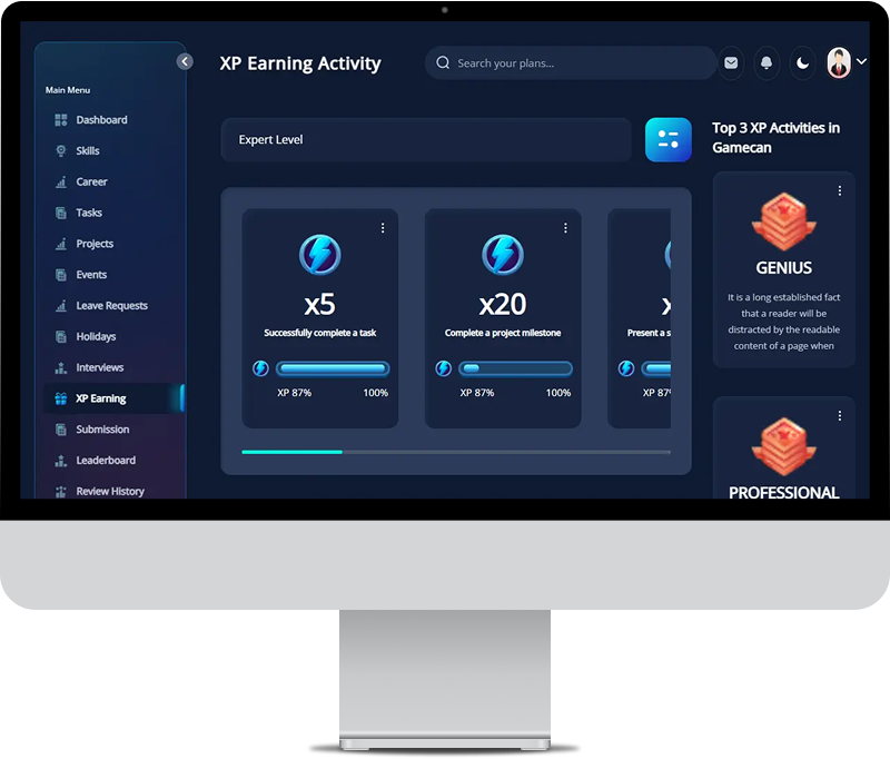 Custom Human Resource Management System (HRMS) with Gamification