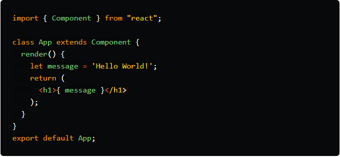 React supports Class-based or functional components